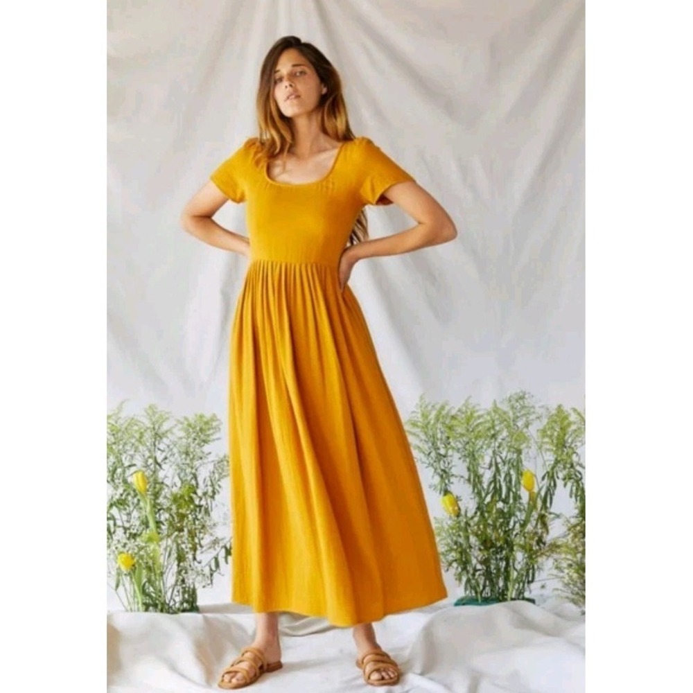 Christy Dawn Scarlet Gauze Maxi Dress Marigold Women's Petite XL